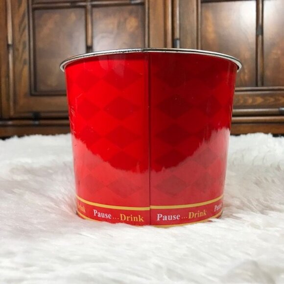 Set of 2 Vintage Coca-Cola Oval Tub + Cylinder Tin w/Knob Lid Set - Picture 3 of 14